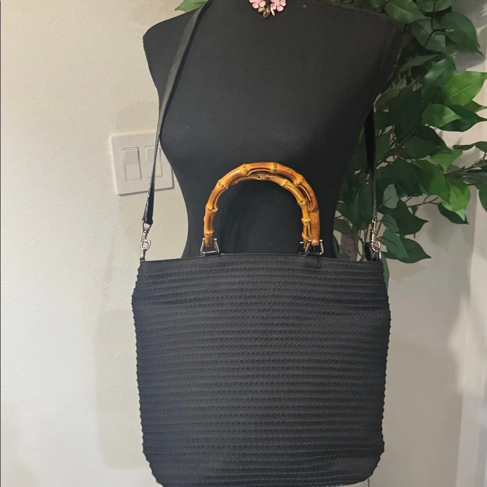 GUCCI Bamboo Bag Tom Ford Period Black 2 way Bag Includes COA